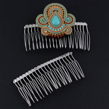 Baza grzebień do włosów srebrny 80x40mm