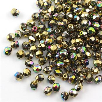 Fire Polish 4mm Crystal California Meadows [20szt]