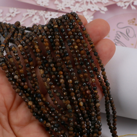 Tygrysie oko kula fasetowana 3mm