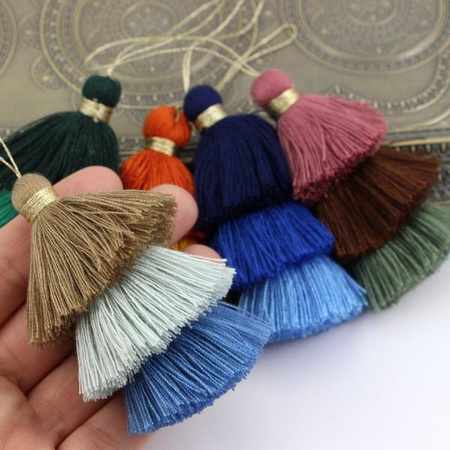 Chwost potrójny pastelowy mix 75x40mm