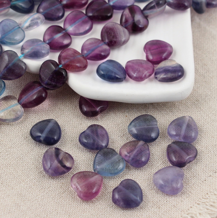 Fluoryt serce gładkie 12mm