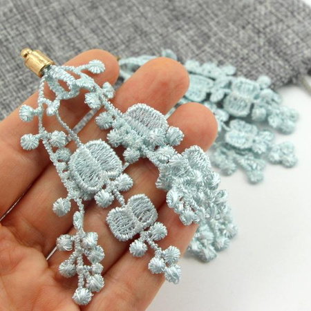 Ozdobny kwiatek-chwost gipiurowy seledynowy 80mm