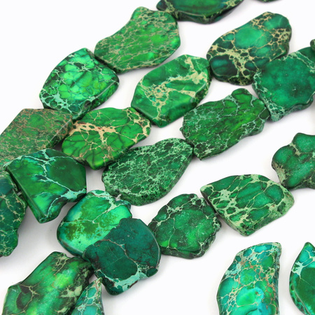 Jaspis lazurowe wybrzeże nieregularny plaster zielony
