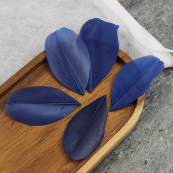 Naturalne pióro granatowe 6x3cm [10szt]