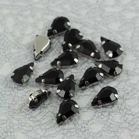 Kaboszon w oprawie łezka fasetowana jet 13x8mm