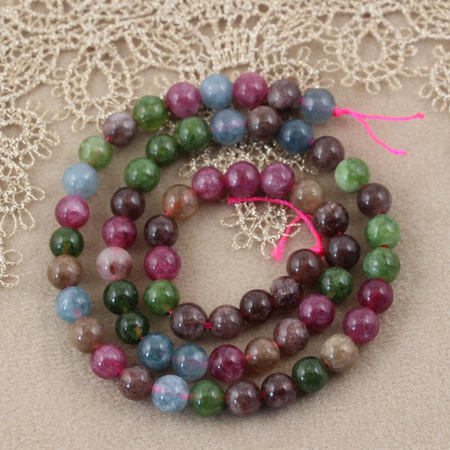 Zestaw do samodzielnego wykonania bransoletek na gumce z JADEITU (kulki 6mm)