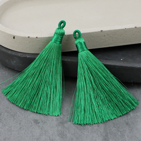 Chwost z pętelką zielony 70 mm