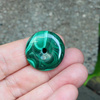 Zawieszka malachit naturalny donut 27mm
