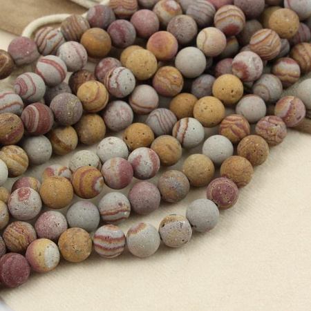 Jaspis czerwona zebra kula gładka MAT 10mm