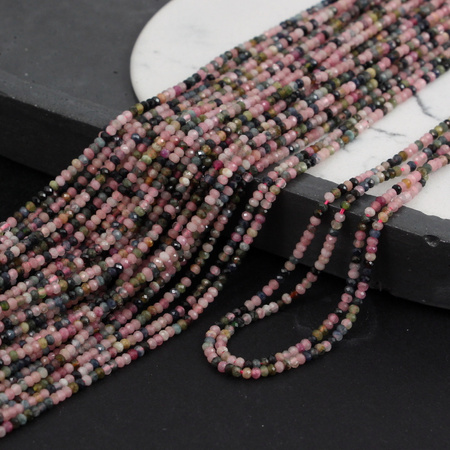 Turmalin oponka fasetowana 2x1mm [sznur 39cm]