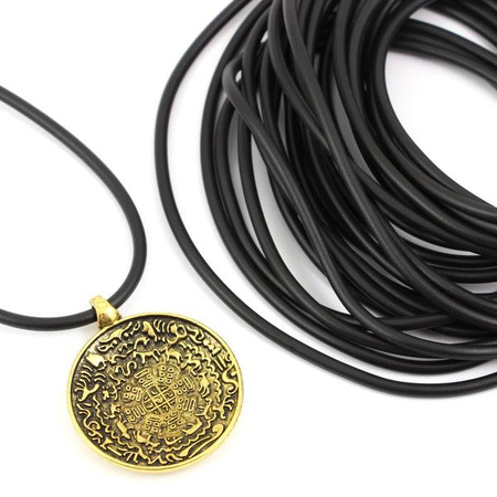 Linka kauczukowa czarna 2,5mm [5 metrów]