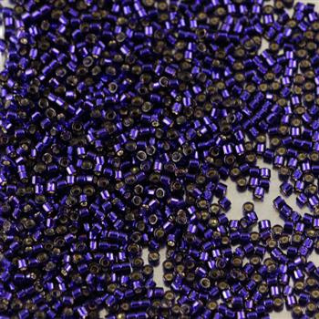 Miyuki Delica 11/0 Silver Lined Dark Purple Dyed [5g]