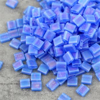 Miyuki Tila Beads 5x5x1,9mm Transp Sapphire AB Matted [30szt]
