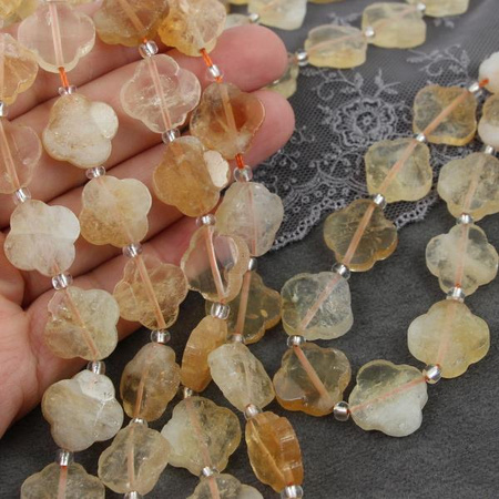 Cytryn koniczyna fasetowana 16mm