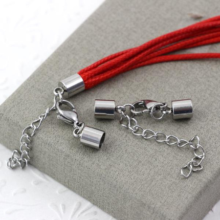 Zapięcie karabińczyk z tulejkami stal szlachetna 5mm