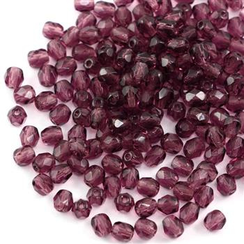Fire Polish 4mm Amethyst [20szt]