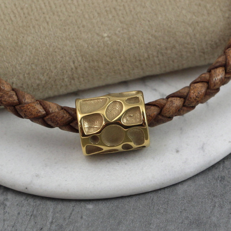 Przekładka rurka wałek oksydowany stal szlachetna pozłacana 14x12mm