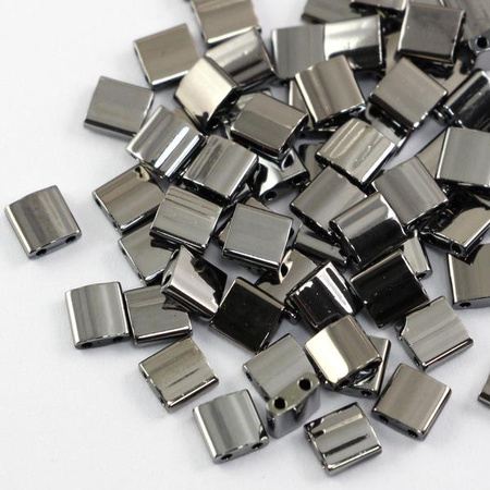 Miyuki Tila Beads 5x5x1,9mm Black Full Chrome [30szt]