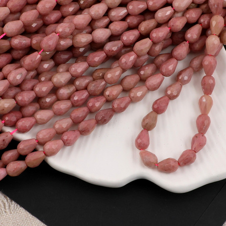 Rodonit kropla fasetowana 8x6mm