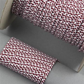 Sznurek sutasz POLSKI 3mm melanż zebra bordowa [1metr]