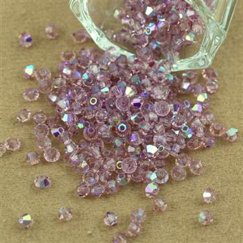Preciosa Bicone Bead Rondelle Light Amethyst AB 3mm [20szt]