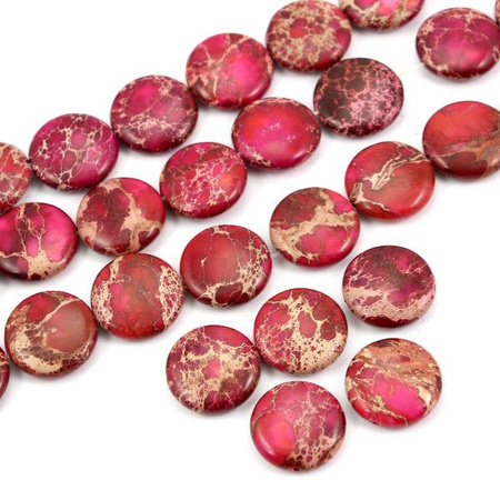 Jaspis lazurowe wybrzeże moneta różowa 20mm