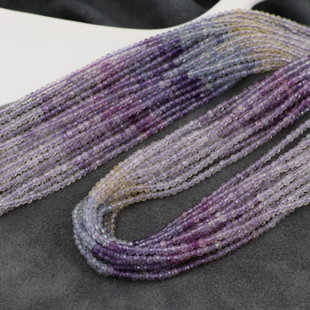 Fluoryt tęczowy kula fasetowana 2mm [sznur 39cm]