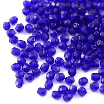 Fire Polish 4mm Cobalt [40szt]