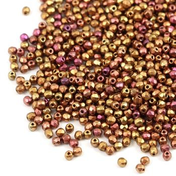 Fire Polish 2mm Metallic Mix [80szt]