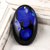Agat zawieszka owal niebieski 53x33mm