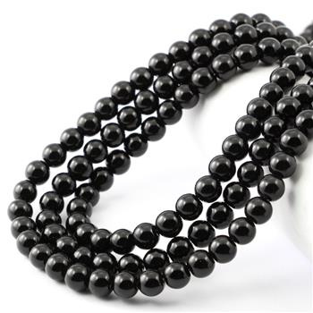 Onyks kula gładka 8mm [sznur 39cm]