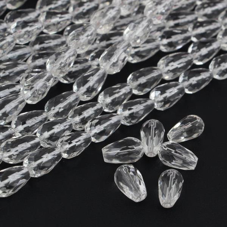 Kryształ górski kropla fasetowana 12x8mm