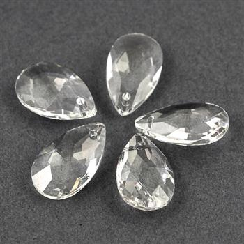 Kryształek szklany łezka fasetowana crystal 22x13mm