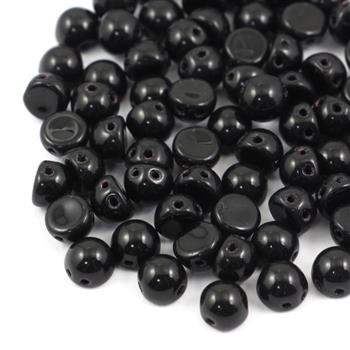 CzechMates Cabochon 7mm Jet [10szt]