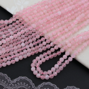 Kwarc różowy kula fasetowana 5mm [sznur 38cm]