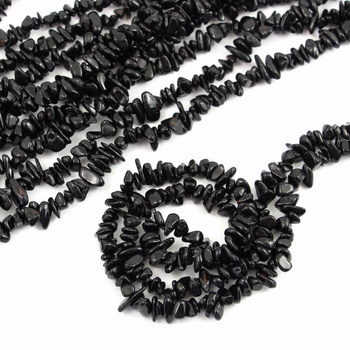 Turmalin czarny sieczka [długi sznur 80cm]