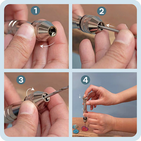 Wiertarka ręczna z kompletem wierteł BeadSmith