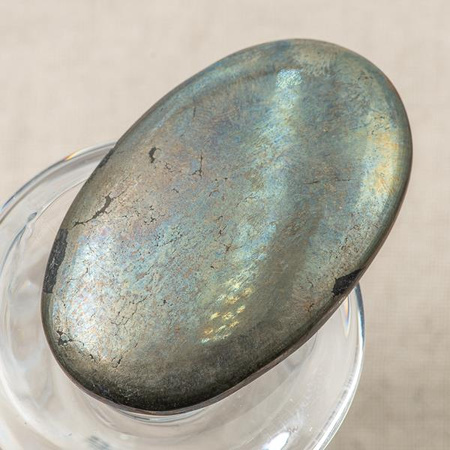 Kaboszon piryt 59x37x7mm