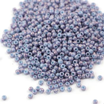 Toho Round 11/0 Marbled Opaque Light Blue/Amethyst [10g]