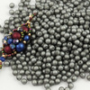 Round Beads Velvet Silver 3mm [50szt]