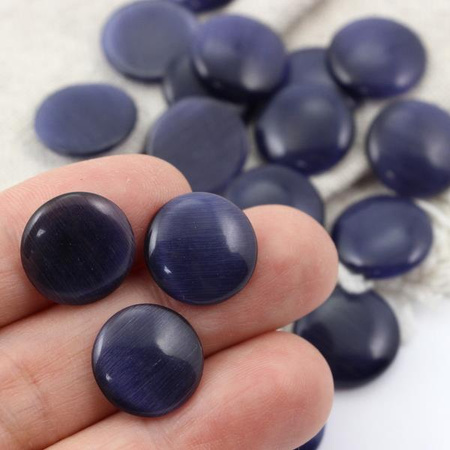 Kaboszon kocie oko okrągły granatowy 14mm
