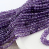 Ametyst kula fasetowana 4mm [sznur 39cm]