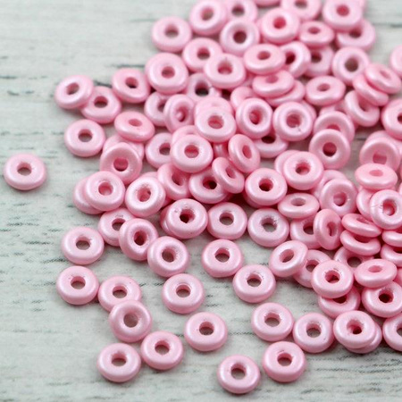 O bead donut 4x1mm Alabaster Pastel Rose [2,5g]