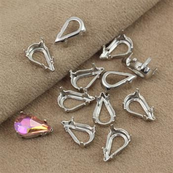 Oprawa do przyszywania - koszyczek łezka 13x8mm