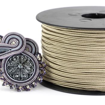 Sznurek sutasz acetat ITALY 2,5mm taupe [1metr]