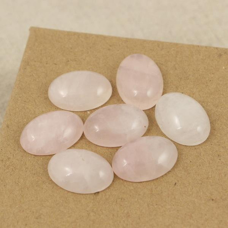 Kaboszon kwarc różowy owal 18x13mm