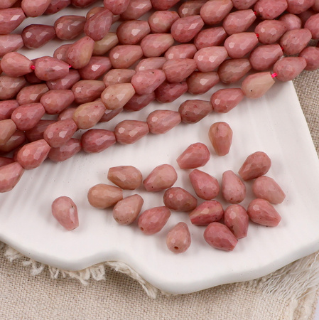 Rodonit kropla fasetowana 8x6mm