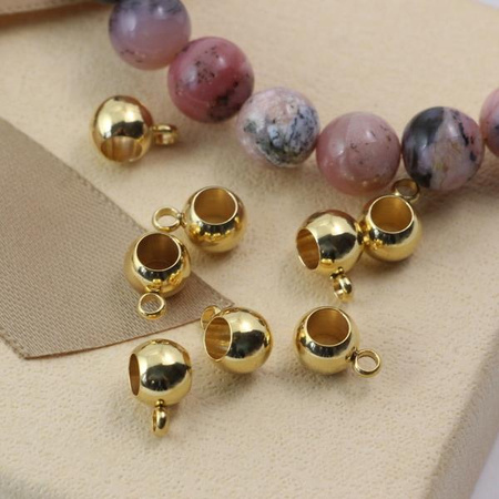 Podwieszka do kul krawatka złota stal szlachetna 6x5mm