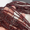 Granat moneta fasetowana 4mm [sznur 39cm]