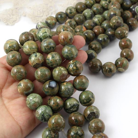 Jaspis riolit kula gładka 12mm